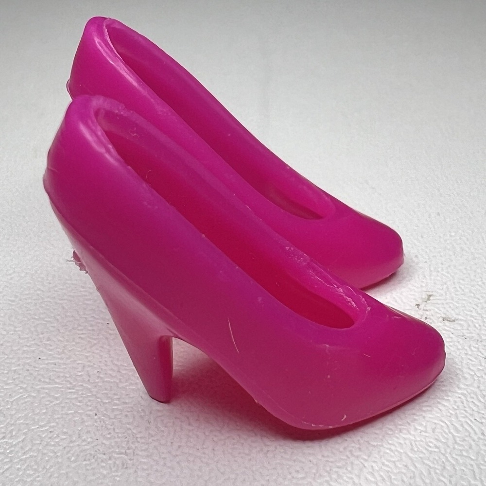 Vintage Barbie Doll Hot Pink Closed Toe Heels